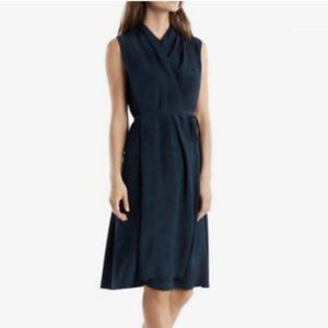 $325 NWT MM. Lafleur Green Greer Brushstroke Dark Spruce Dress Sz XS  100% silk